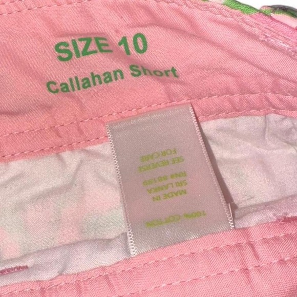 Lilly Pulitzer Callahan Shorts Size 10 Pink Green Butterfly Floral Preppy Y2K - Picture 5 of 6